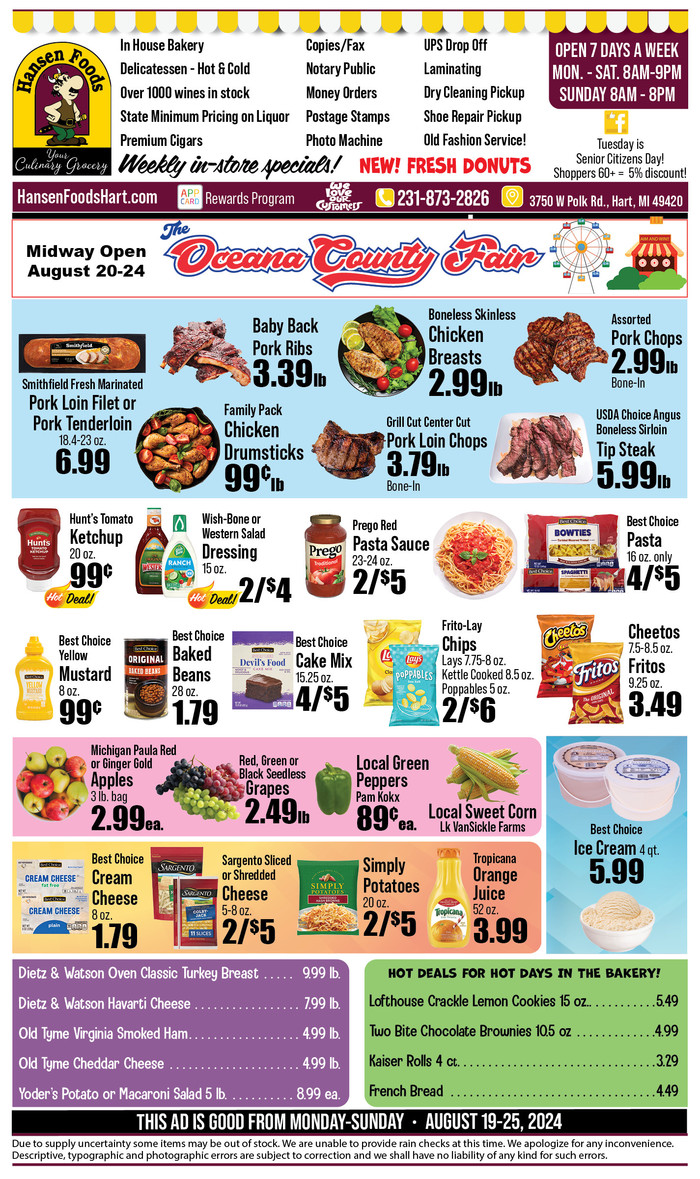 Hansen Foods | Ad Specials